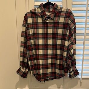 ANN MASHBURN Red and Black Plaid Shirt